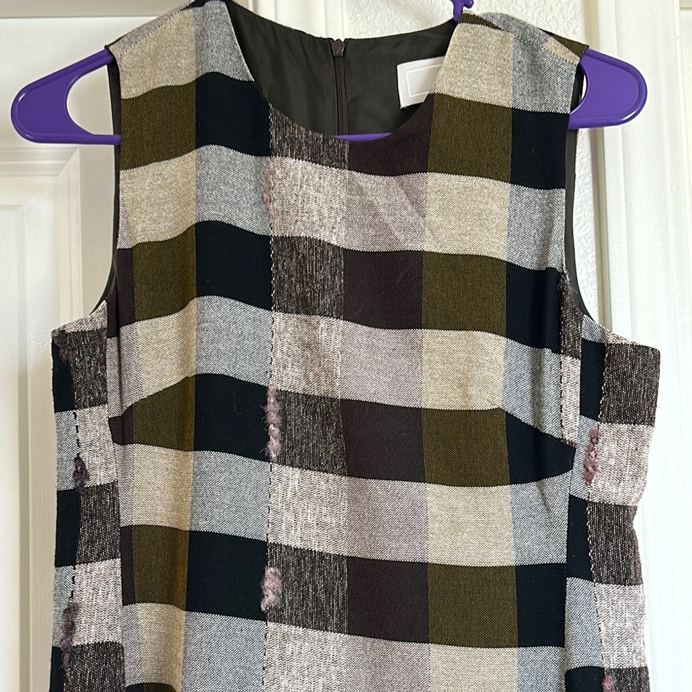 Black and Gold Mock Neck Sheath Midi Dress